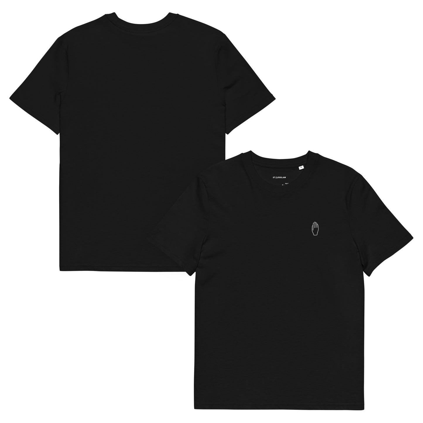 T-shirt Antwerpen - Uniseks - Bio Katoen - Antwerpse Hand - Zwart