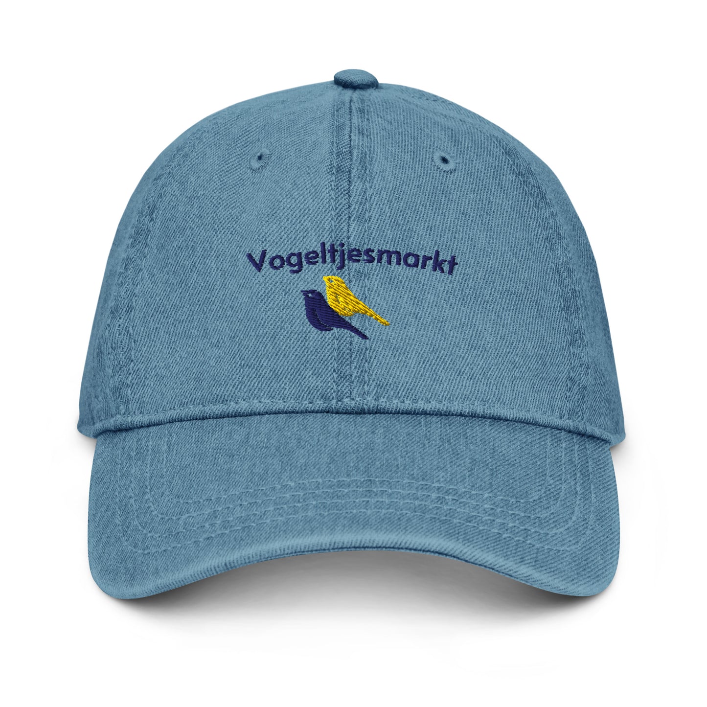 Pet Antwerpen -Denim pet - Dad Cap - Vogeltjesmarkt -  Blauw