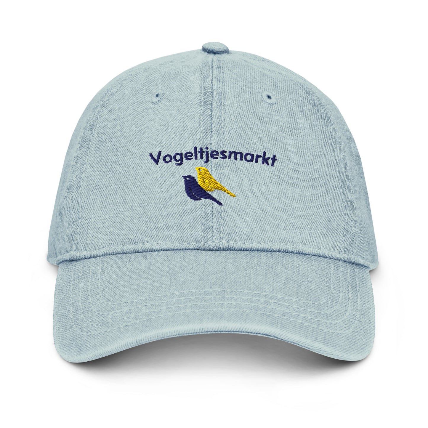 Pet Antwerpen -Denim pet - Dad Cap - Vogeltjesmarkt -  Lichtblauw