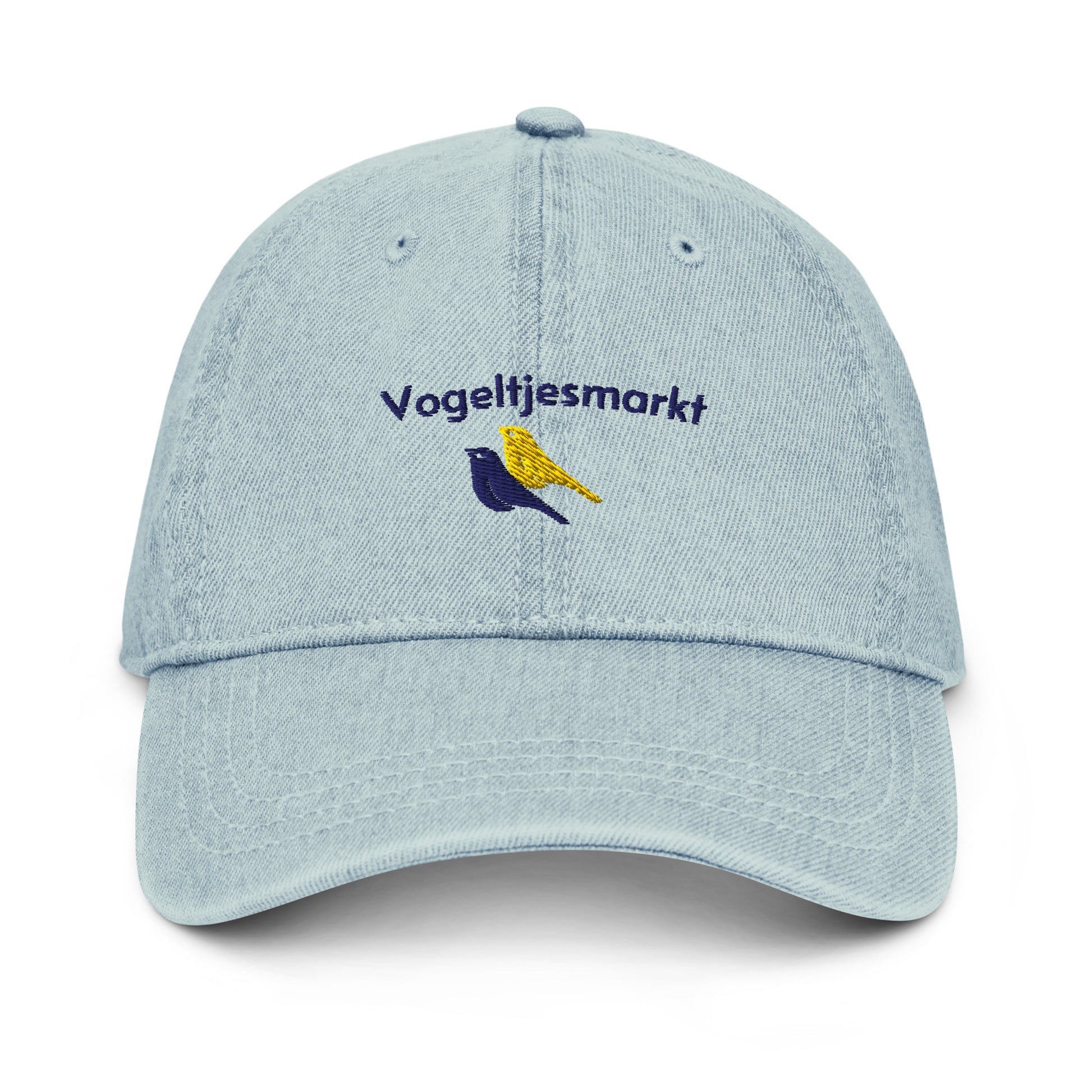 Pet Antwerpen -Denim pet - Dad Cap - Vogeltjesmarkt -  Lichtblauw