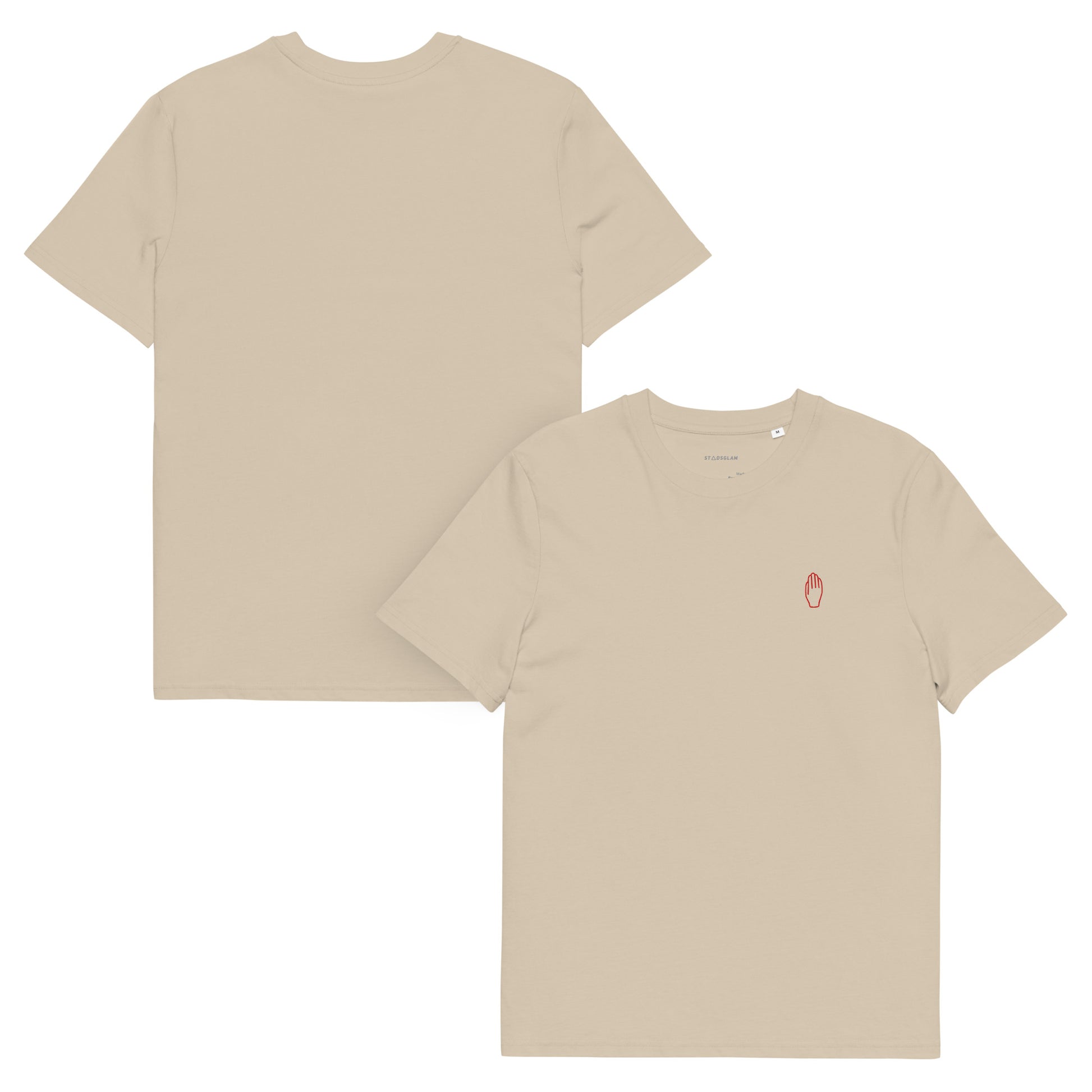 T-shirt Antwerpen - Uniseks - Bio Katoen - Antwerpse Hand - Beige