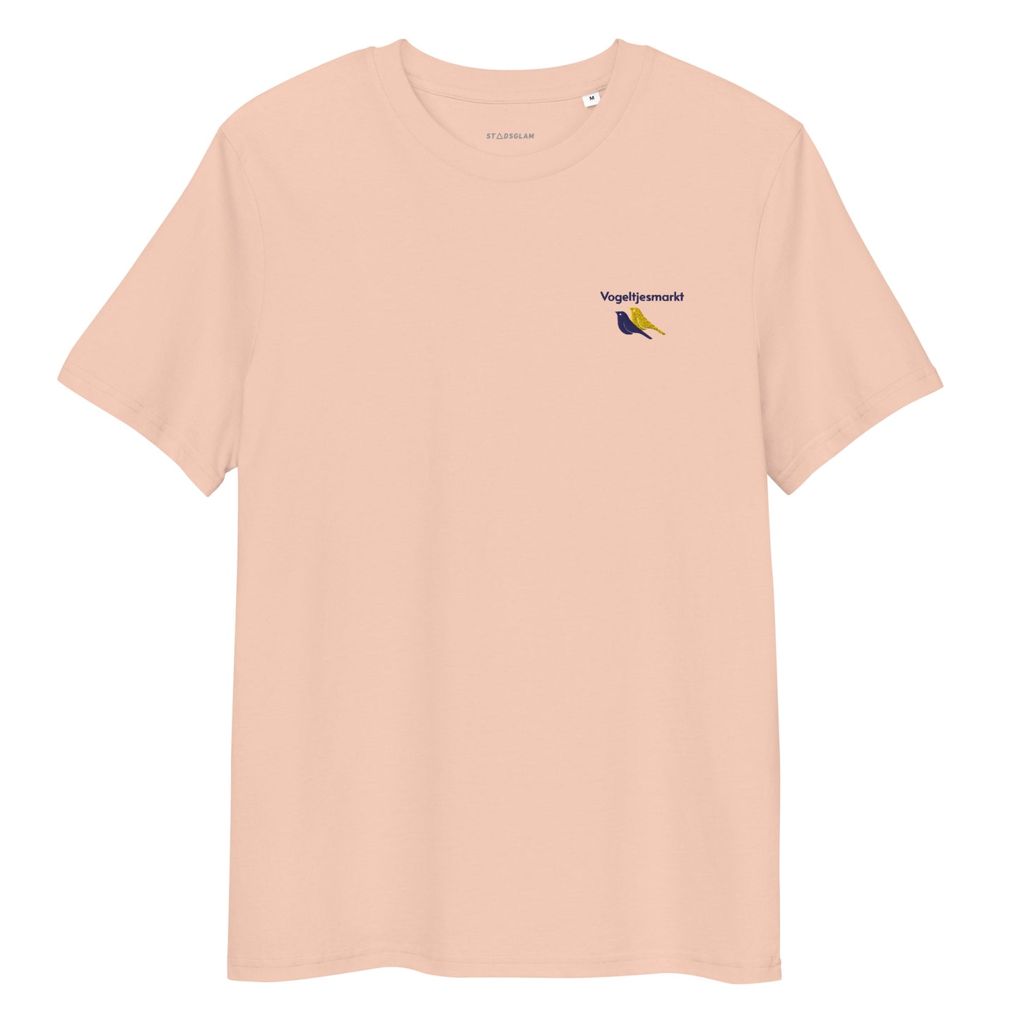 T-shirt Antwerpen - Uniseks - Bio Katoen - Vogeltjesmarkt -  Fraiche-Peche