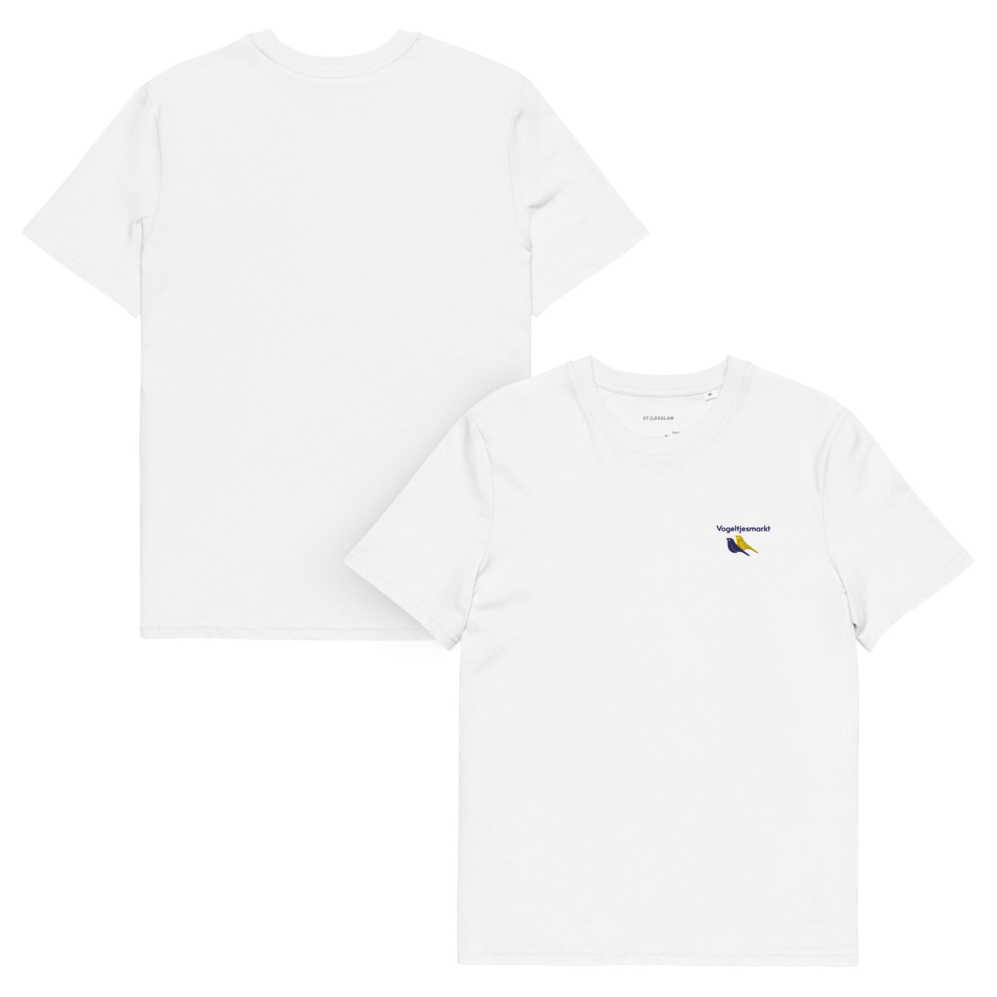 T-shirt Antwerpen - Uniseks - Bio Katoen - Vogeltjesmarkt -  