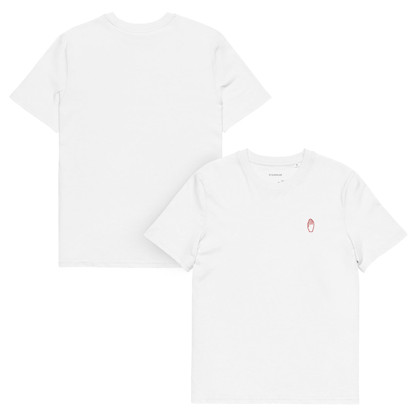 T-shirt Antwerpen - Uniseks - Bio Katoen - Antwerpse Hand - Wit