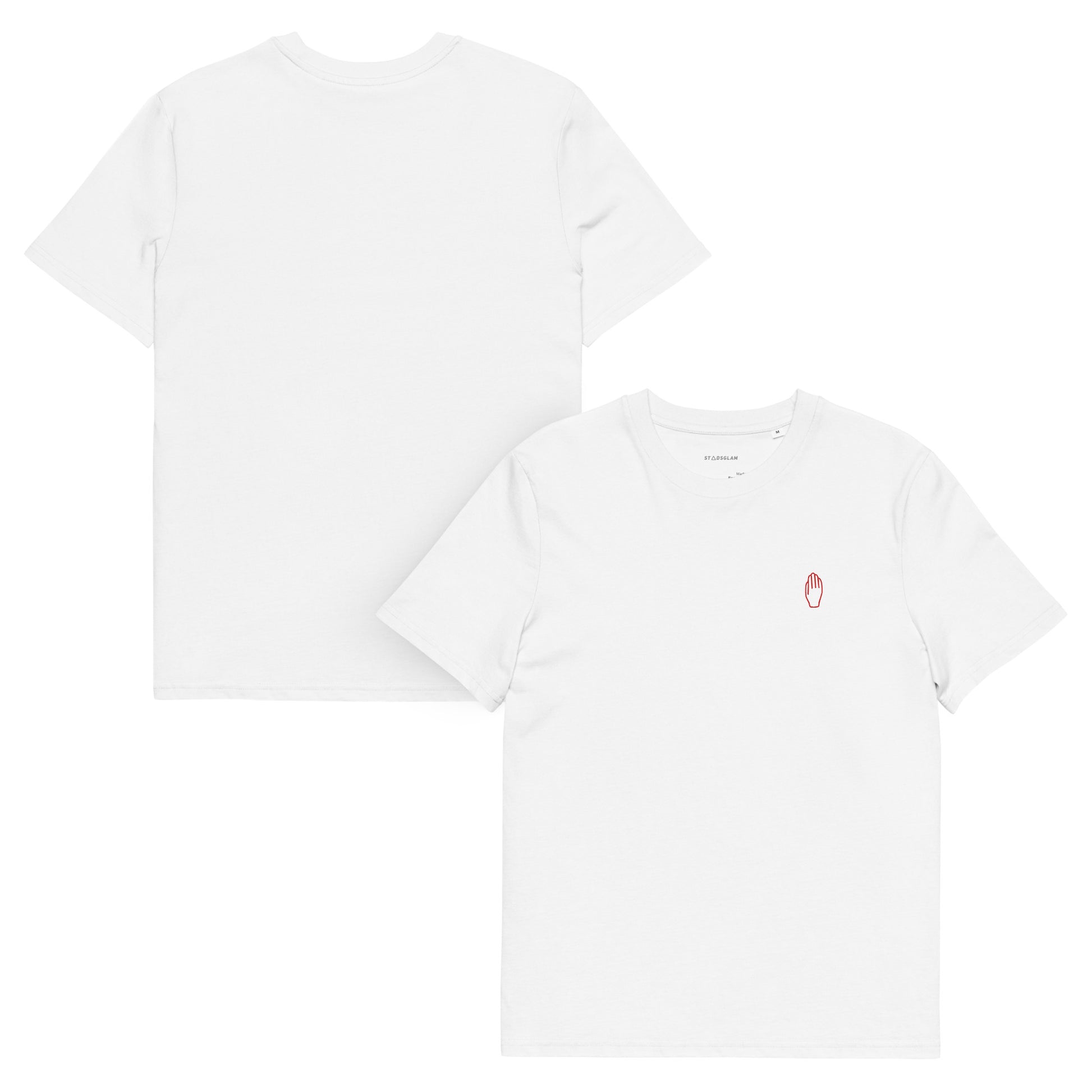 T-shirt Antwerpen - Uniseks - Bio Katoen - Antwerpse Hand - Wit